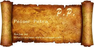 Peiser Petra névjegykártya